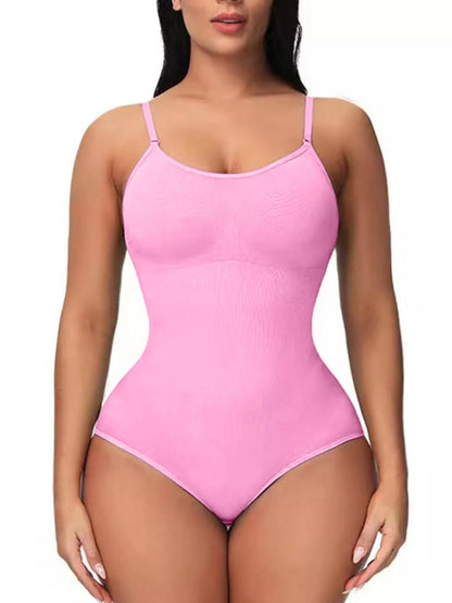 Full Size Seamless Scoop Neck Shaping Bodysuit Plus Size - Crowned Energy CO.