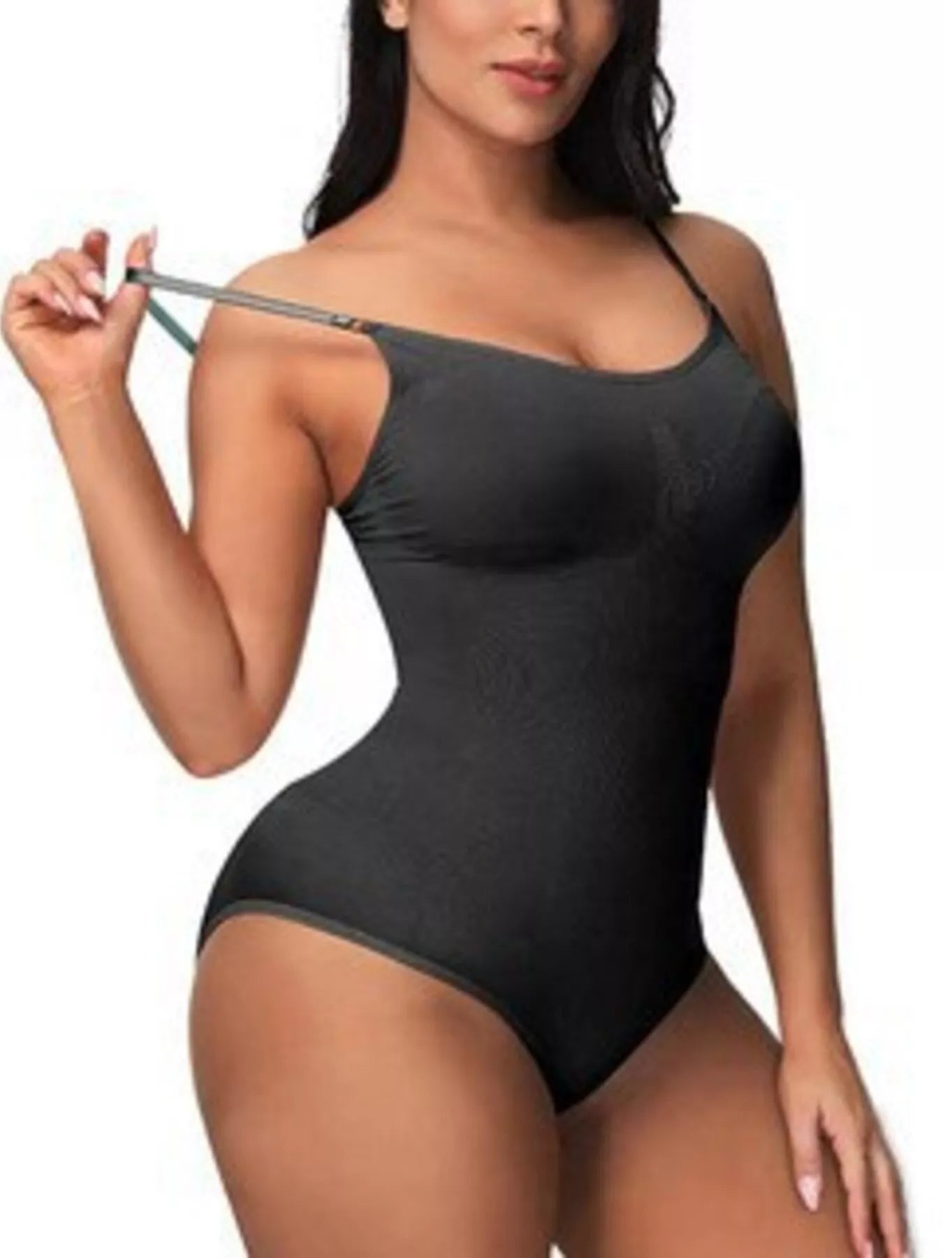 Full Size Seamless Scoop Neck Shaping Bodysuit Plus Size - Crowned Energy CO.
