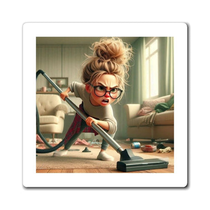 Funny Cleaning Magnet, Custom Home Decor, Gift for Housewarming, Quirky Fridge Magnet, Humor for Cleaners - Goddess Vibes