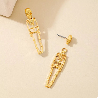 Halloween 18K Gold - Plated Skeleton Earrings - Goddess Vibes