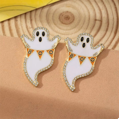 Halloween Ghost and Pumpkin Dangle Earrings - Goddess Vibes