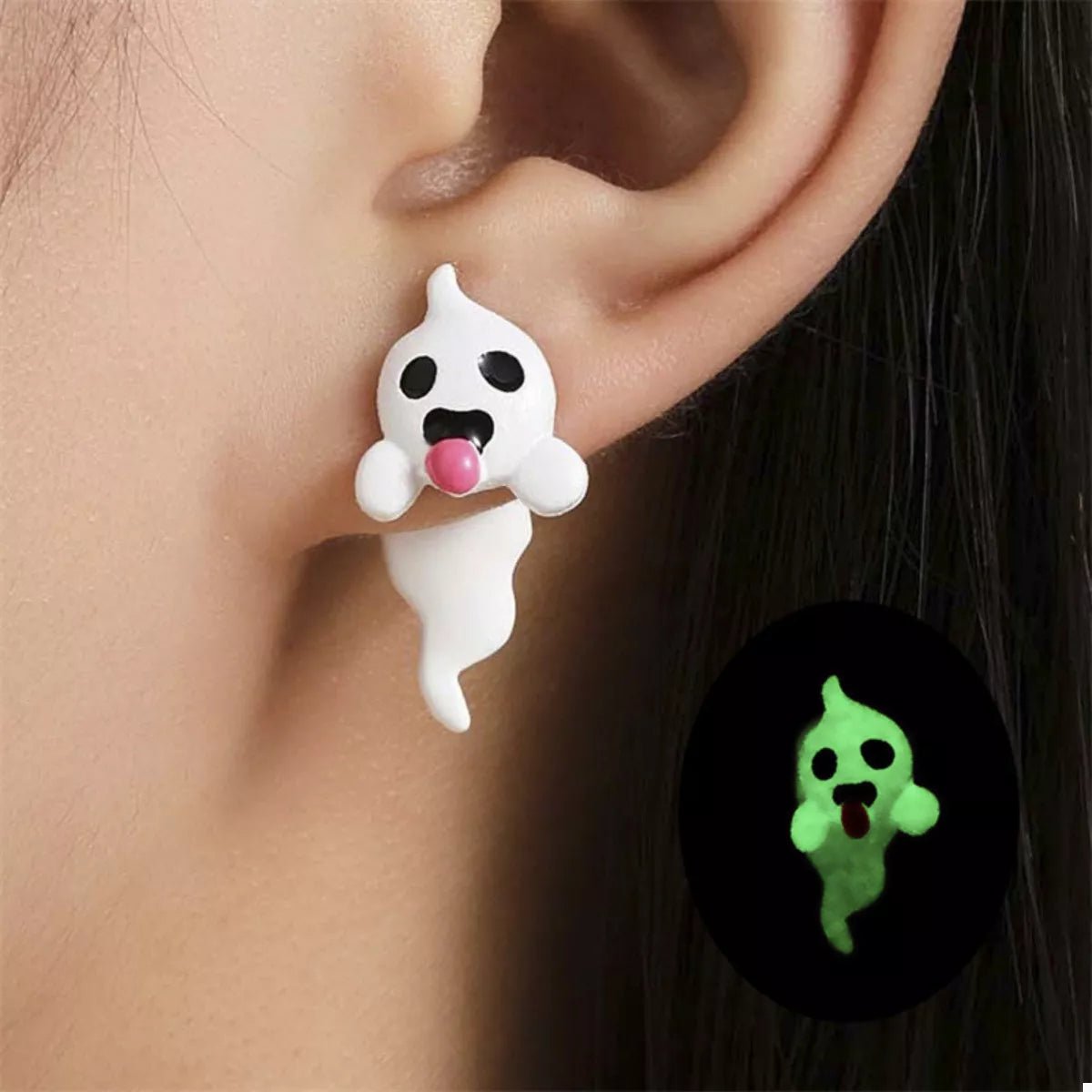 Halloween Ghost and Pumpkin Dangle Earrings - Goddess Vibes