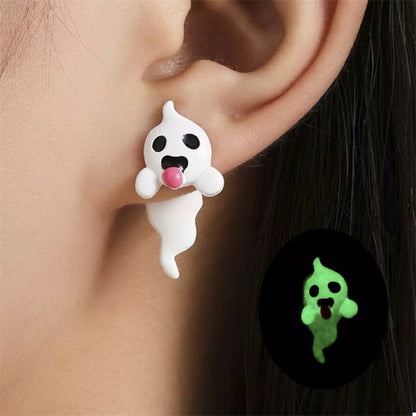 Halloween Ghost and Pumpkin Dangle Earrings - Goddess Vibes