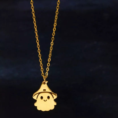 Halloween Ghost Pendant Necklace - Goddess Vibes