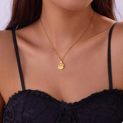 Halloween Ghost Pendant Necklace - Goddess Vibes