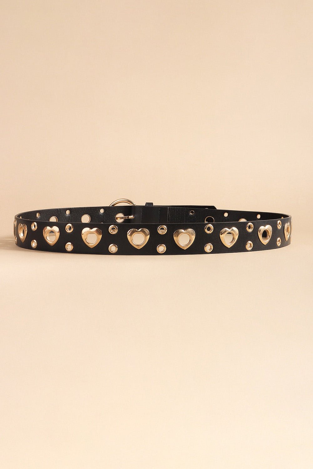Heart Shape Alloy Detail PU Leather Belt - Goddess Vibes