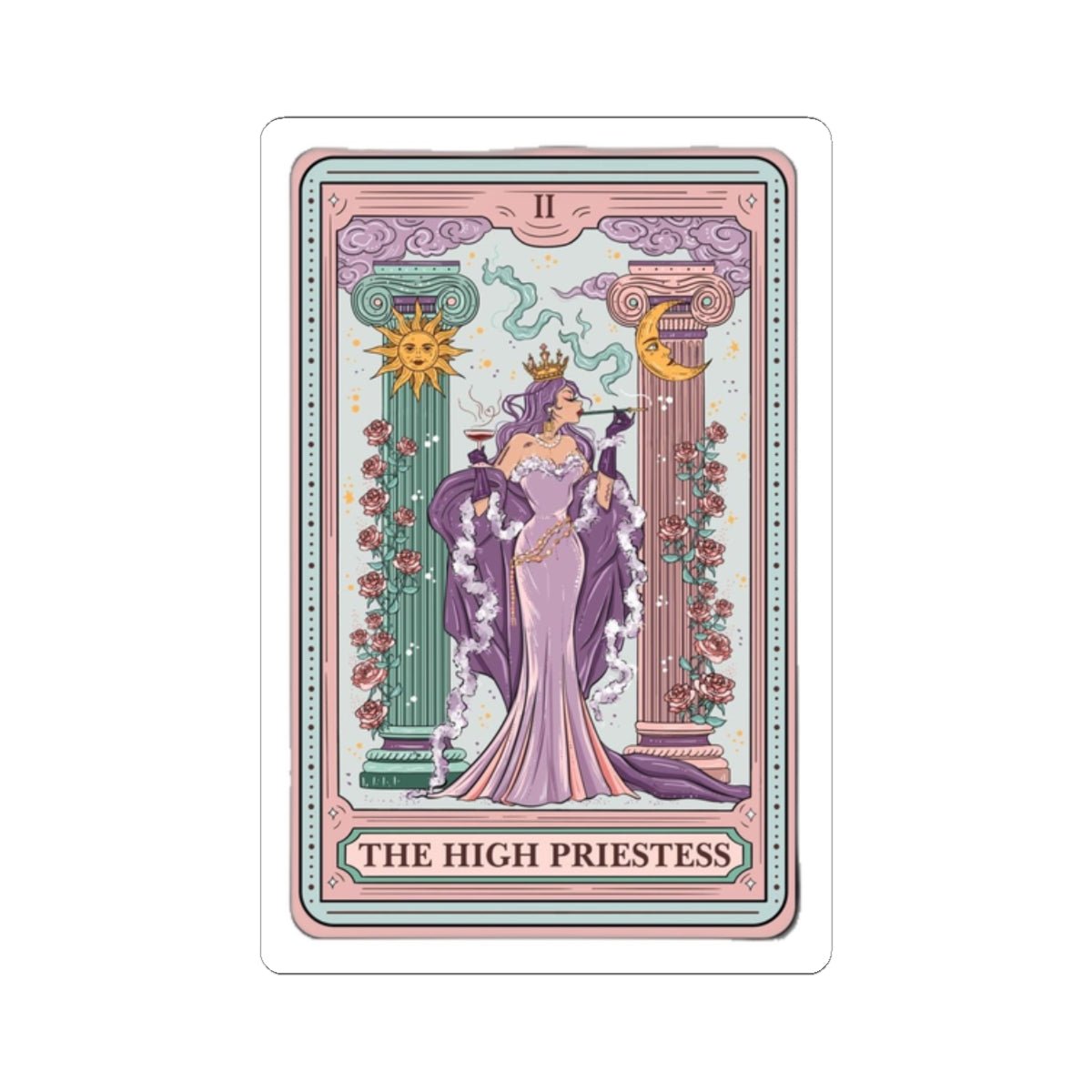 High Priestess Kiss - Cut Sticker – Tarot & Astrology - Goddess Vibes
