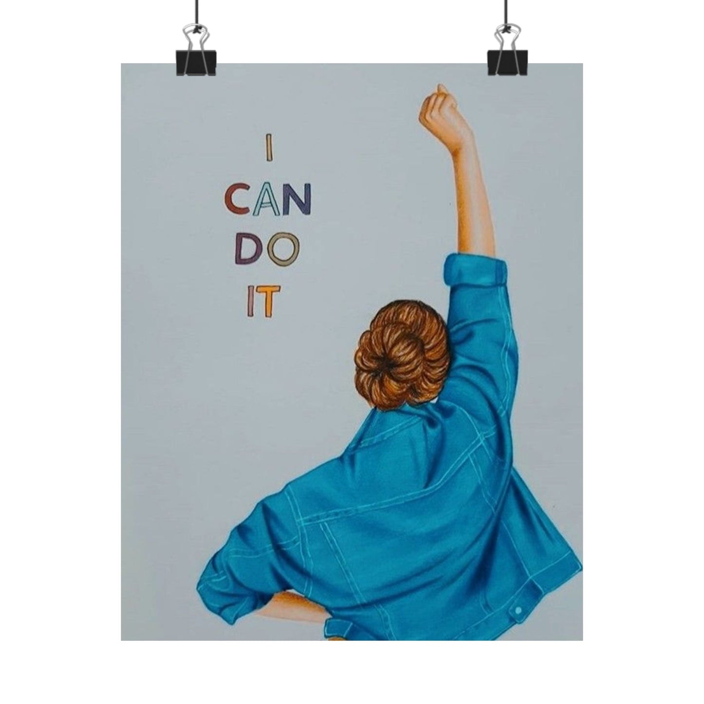 I Can Do It Motivational Poster, Inspirational Wall Art, Home Decor, Office Decor, Gift for Her, Motivational Quote Art - Goddess Vibes
