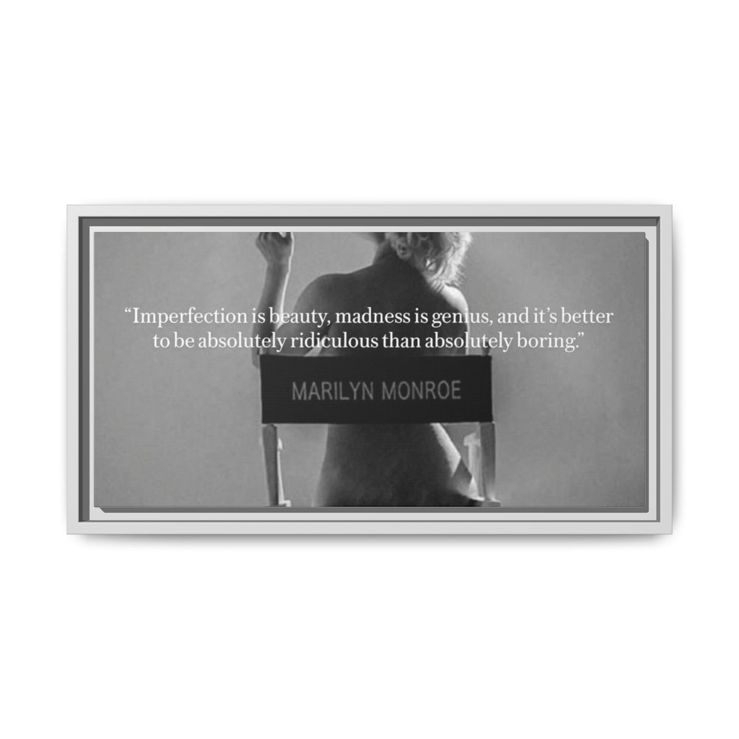 Inspirational Framed Canvas Art - Marilyn Monroe Quote Wall Decor, Home Decor, Office Art, Gift Idea, Motivational - Goddess Vibes