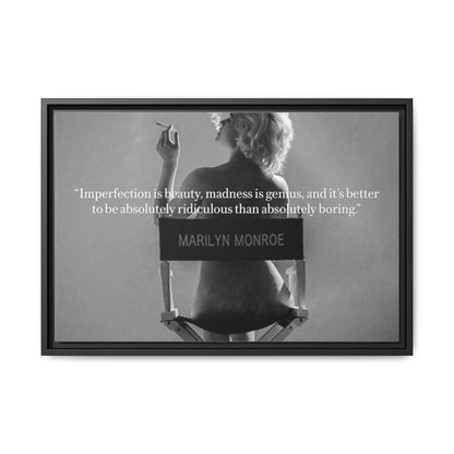 Inspirational Framed Canvas Art - Marilyn Monroe Quote Wall Decor, Home Decor, Office Art, Gift Idea, Motivational - Goddess Vibes