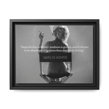 Inspirational Framed Canvas Art - Marilyn Monroe Quote Wall Decor, Home Decor, Office Art, Gift Idea, Motivational - Goddess Vibes