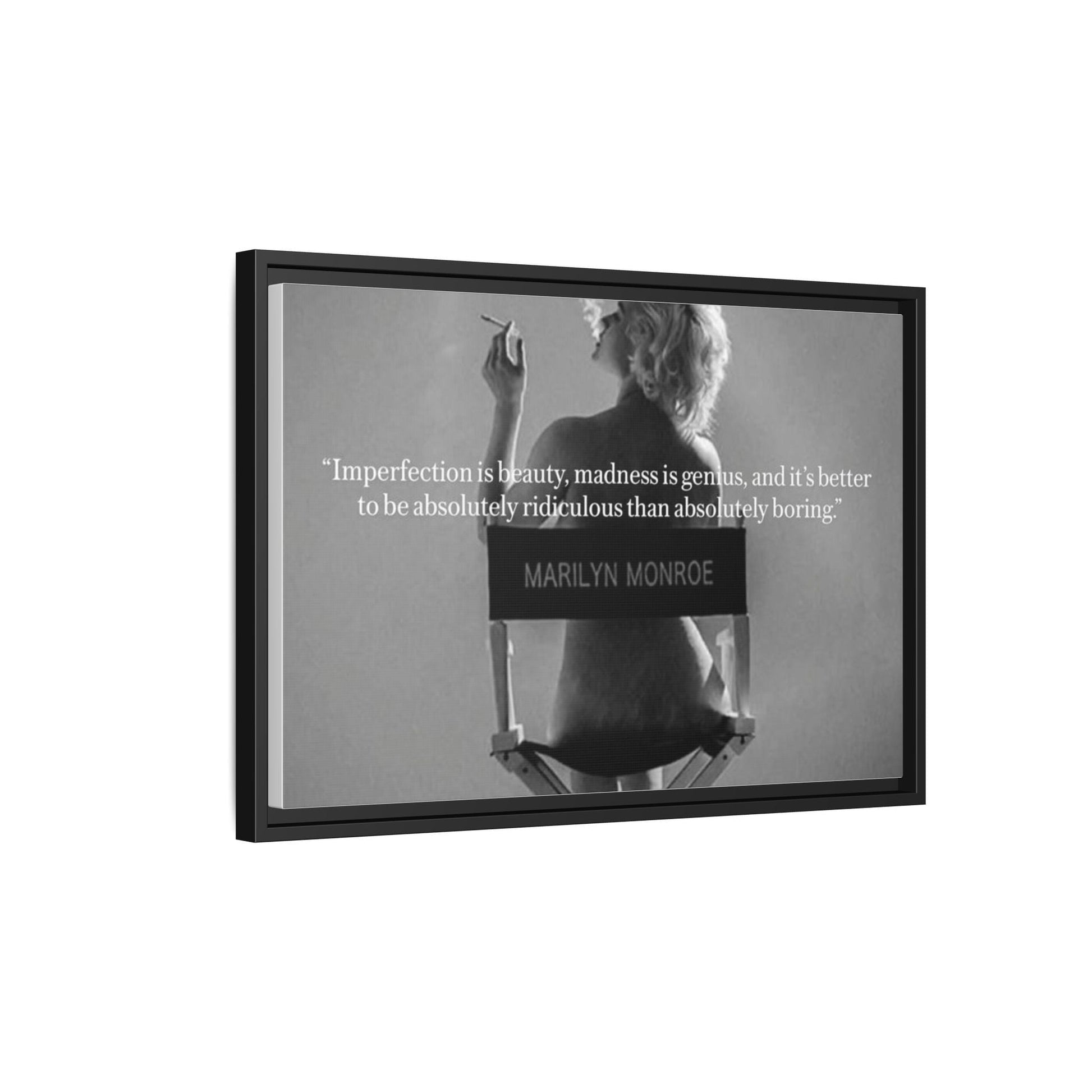 Inspirational Framed Canvas Art - Marilyn Monroe Quote Wall Decor, Home Decor, Office Art, Gift Idea, Motivational - Goddess Vibes
