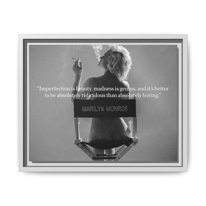 Inspirational Framed Canvas Art - Marilyn Monroe Quote Wall Decor, Home Decor, Office Art, Gift Idea, Motivational - Goddess Vibes