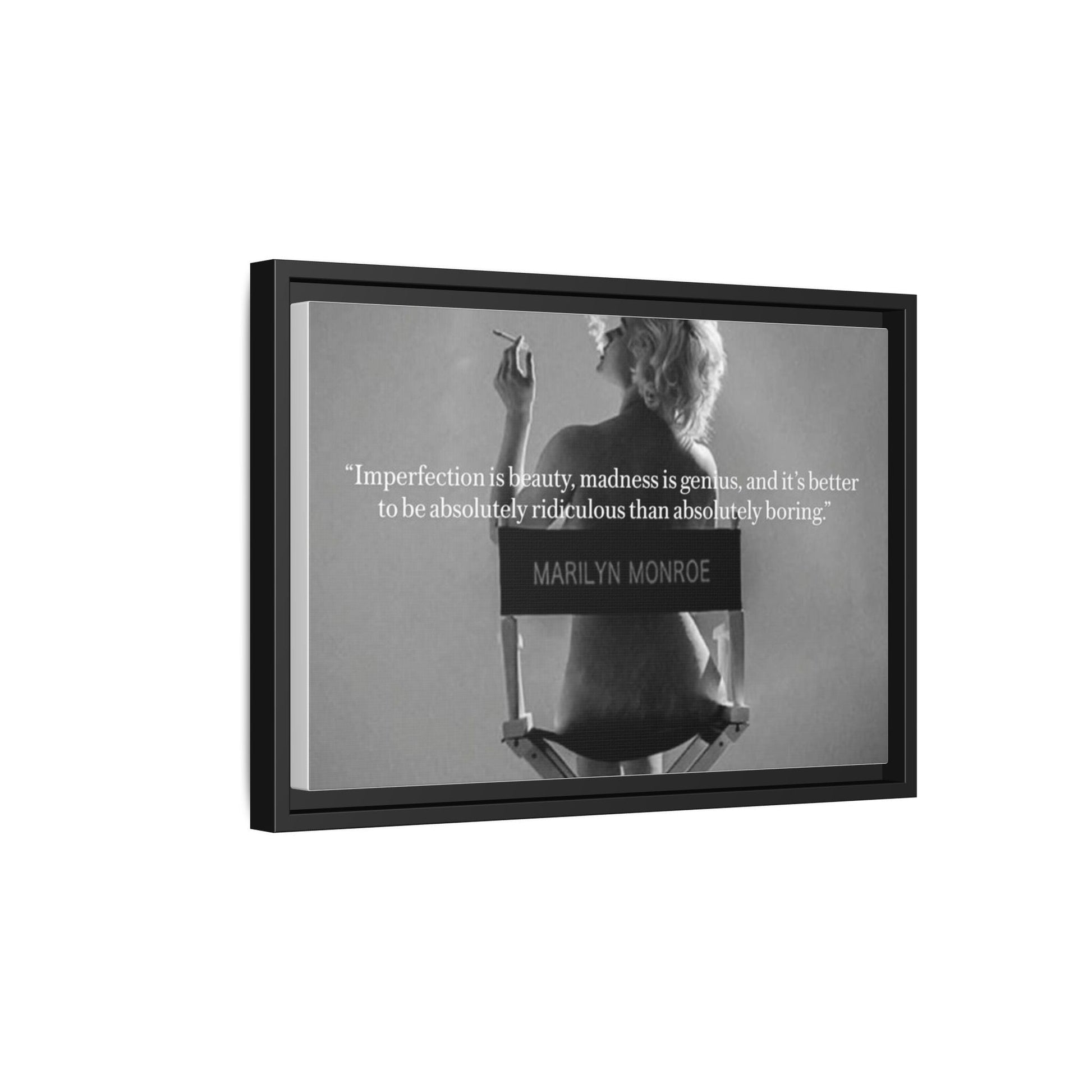 Inspirational Framed Canvas Art - Marilyn Monroe Quote Wall Decor, Home Decor, Office Art, Gift Idea, Motivational - Goddess Vibes