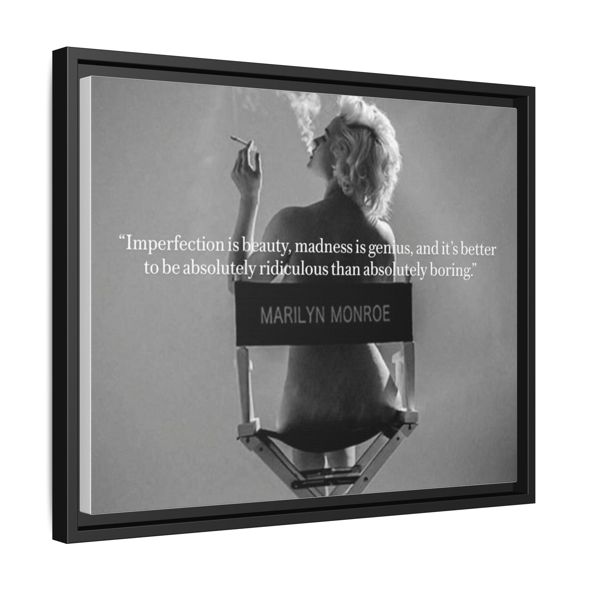 Inspirational Framed Canvas Art - Marilyn Monroe Quote Wall Decor, Home Decor, Office Art, Gift Idea, Motivational - Goddess Vibes