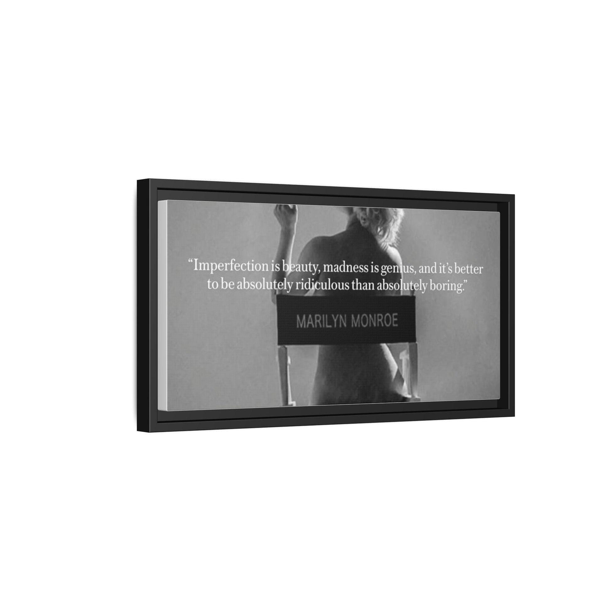 Inspirational Framed Canvas Art - Marilyn Monroe Quote Wall Decor, Home Decor, Office Art, Gift Idea, Motivational - Goddess Vibes