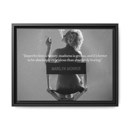 Inspirational Framed Canvas Art - Marilyn Monroe Quote Wall Decor, Home Decor, Office Art, Gift Idea, Motivational - Goddess Vibes