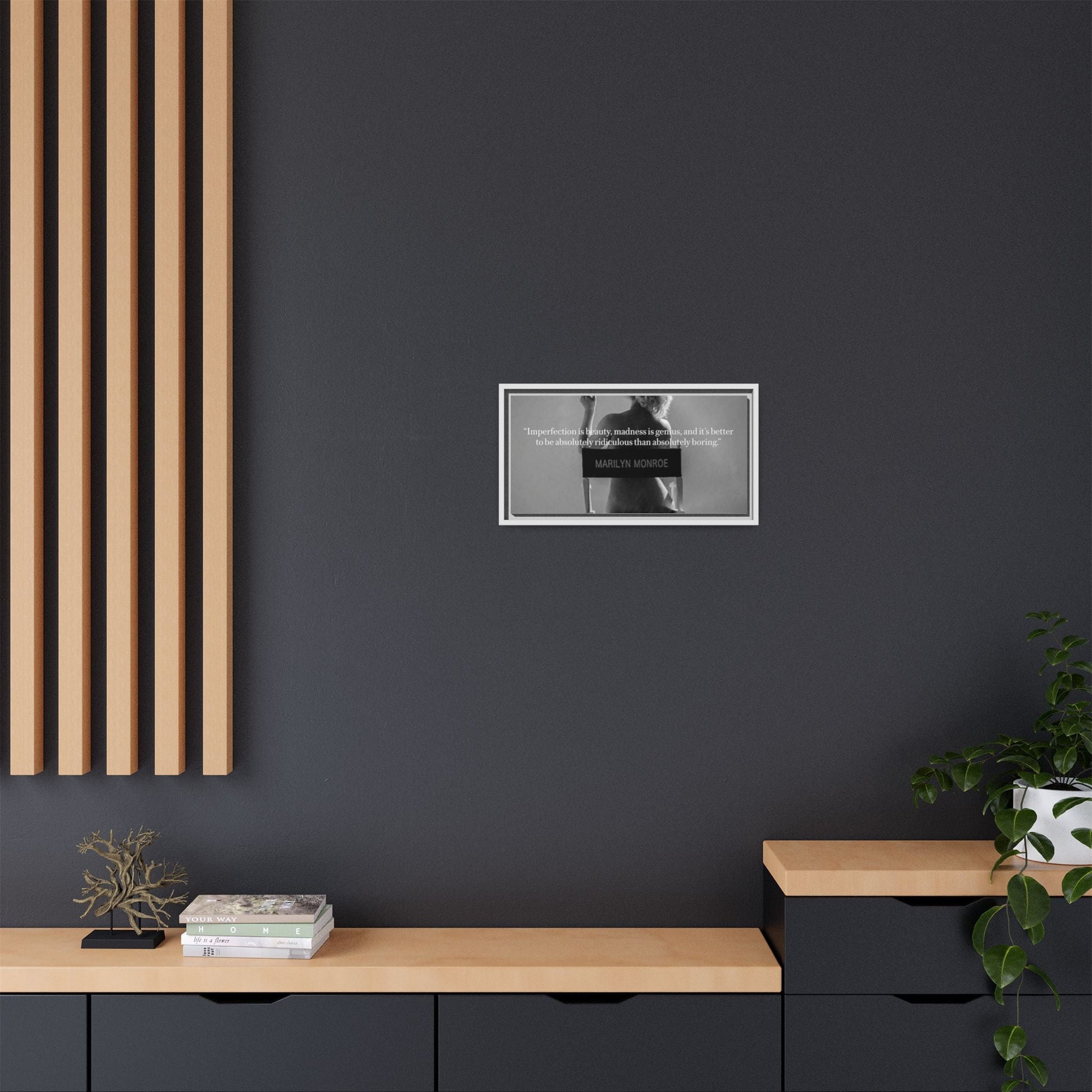 Inspirational Framed Canvas Art - Marilyn Monroe Quote Wall Decor, Home Decor, Office Art, Gift Idea, Motivational - Goddess Vibes