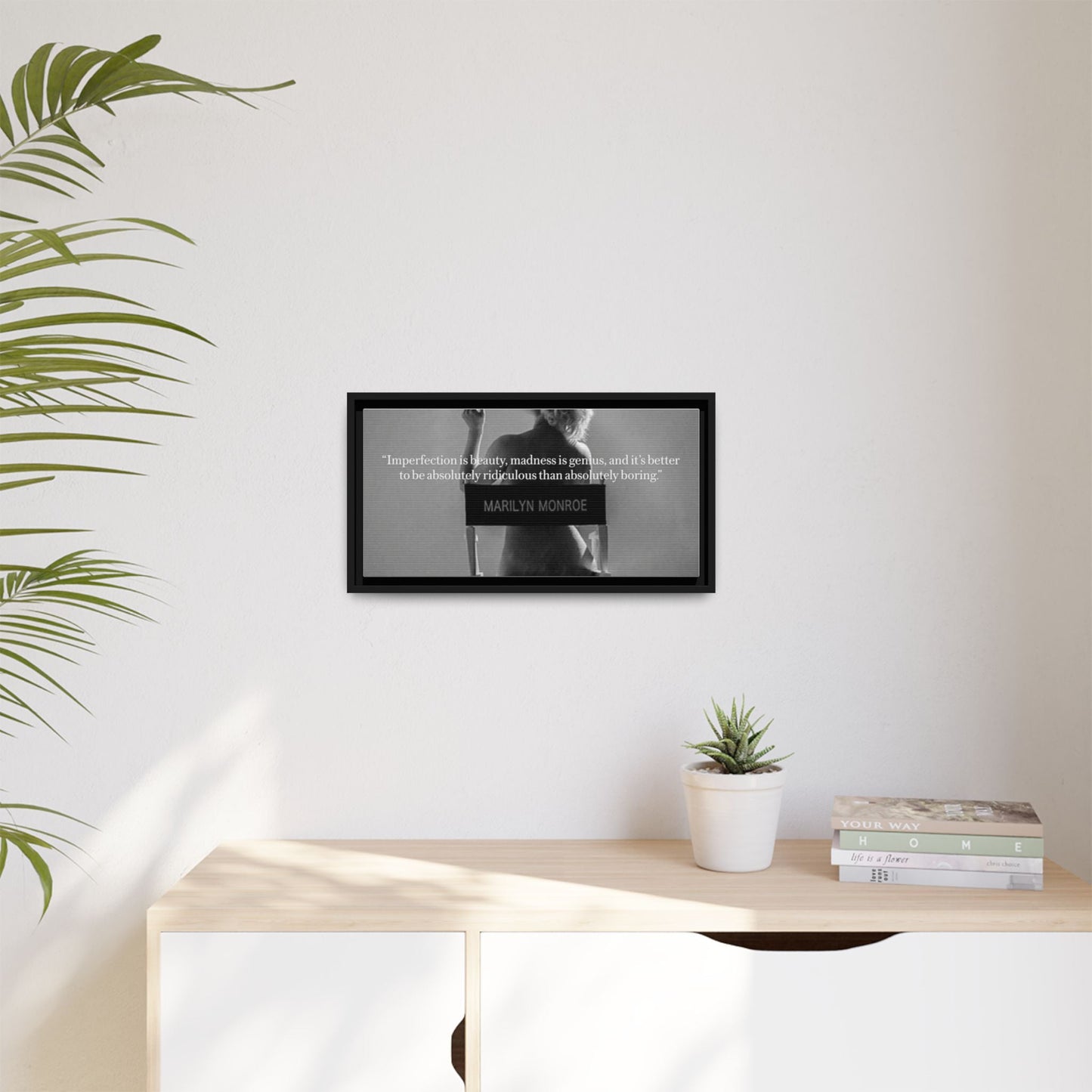 Inspirational Framed Canvas Art - Marilyn Monroe Quote Wall Decor, Home Decor, Office Art, Gift Idea, Motivational - Goddess Vibes