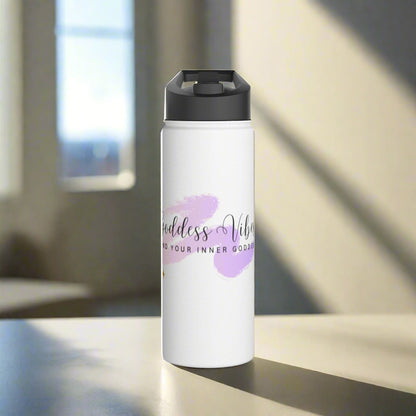 Inspirational Stainless Steel Water Bottle, Stay Hydrated, Motivational Gift, Eco - Friendly Travel Mug, Unique Fitness Companion, Inner [...] - Goddess Vibes