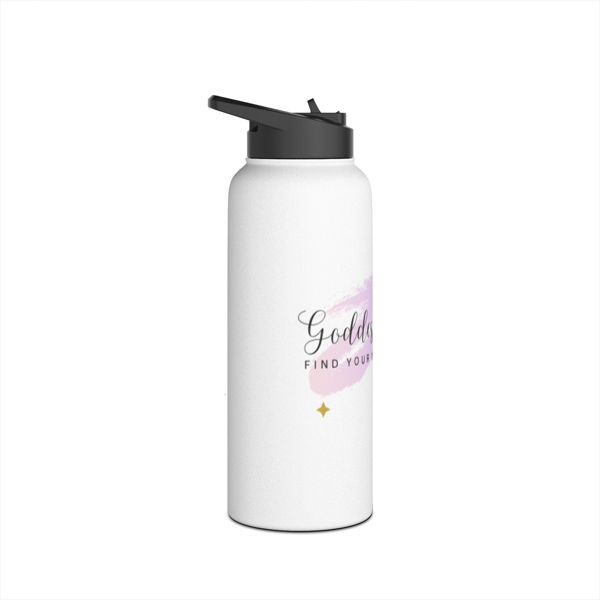 Inspirational Stainless Steel Water Bottle, Stay Hydrated, Motivational Gift, Eco - Friendly Travel Mug, Unique Fitness Companion, Inner [...] - Goddess Vibes