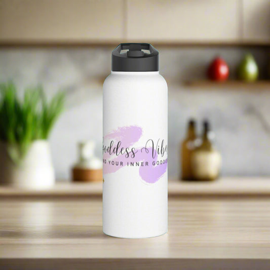 Inspirational Stainless Steel Water Bottle, Stay Hydrated, Motivational Gift, Eco - Friendly Travel Mug, Unique Fitness Companion, Inner [...] - Goddess Vibes