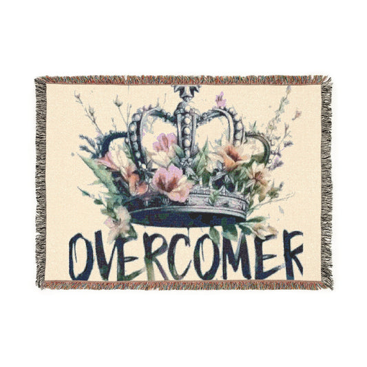 Inspirational Woven Blanket - Perfect Gift for Resilience and Comfort, Cozy Throw, Overcomer - Goddess Vibes