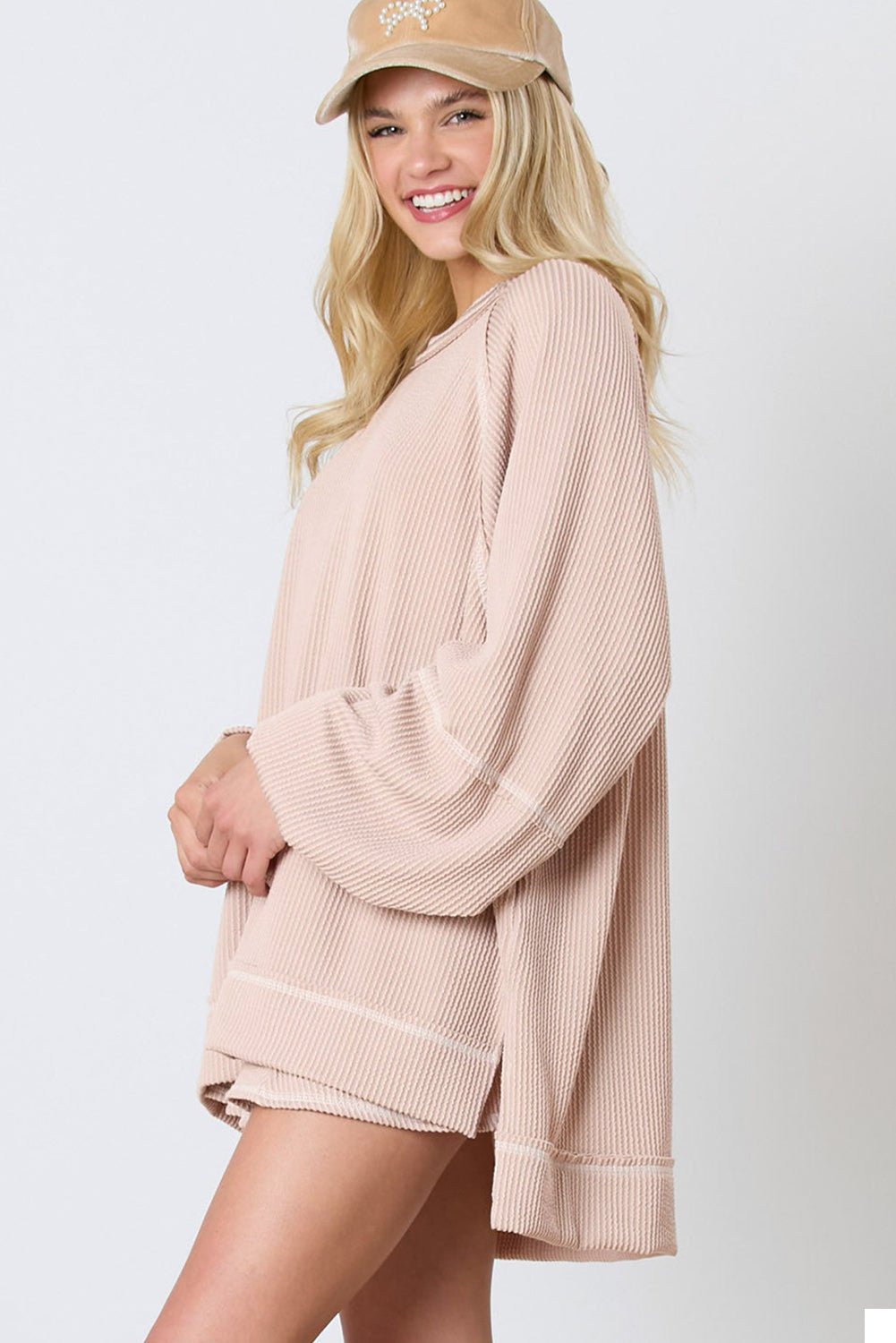 Jet Stream Corded Lantern Sleeve Top High Waist Ruffled Mini Skirt Set - Goddess Vibes