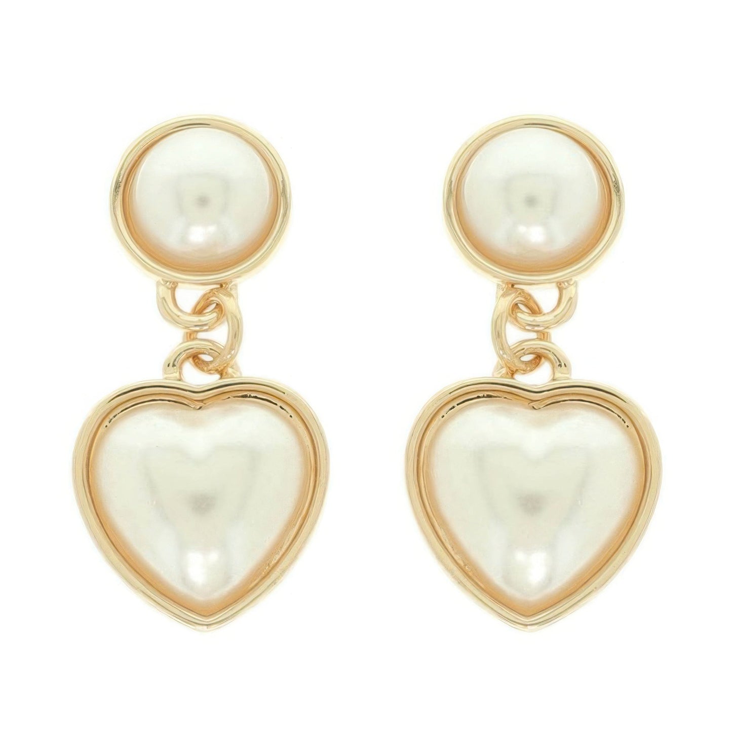 Jeweled Two - tier Heart Earrings - Goddess Vibes