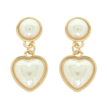 Jeweled Two - tier Heart Earrings - Goddess Vibes
