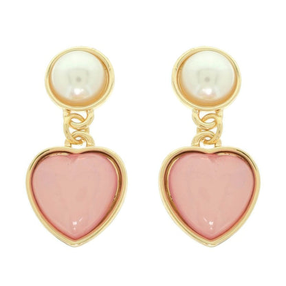 Jeweled Two - tier Heart Earrings - Goddess Vibes