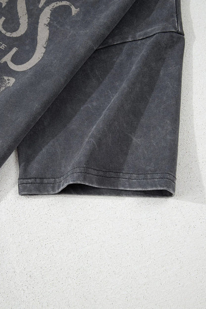 Kindness Butterflies Graphic Mineral Wash Loose Tee - Goddess Vibes