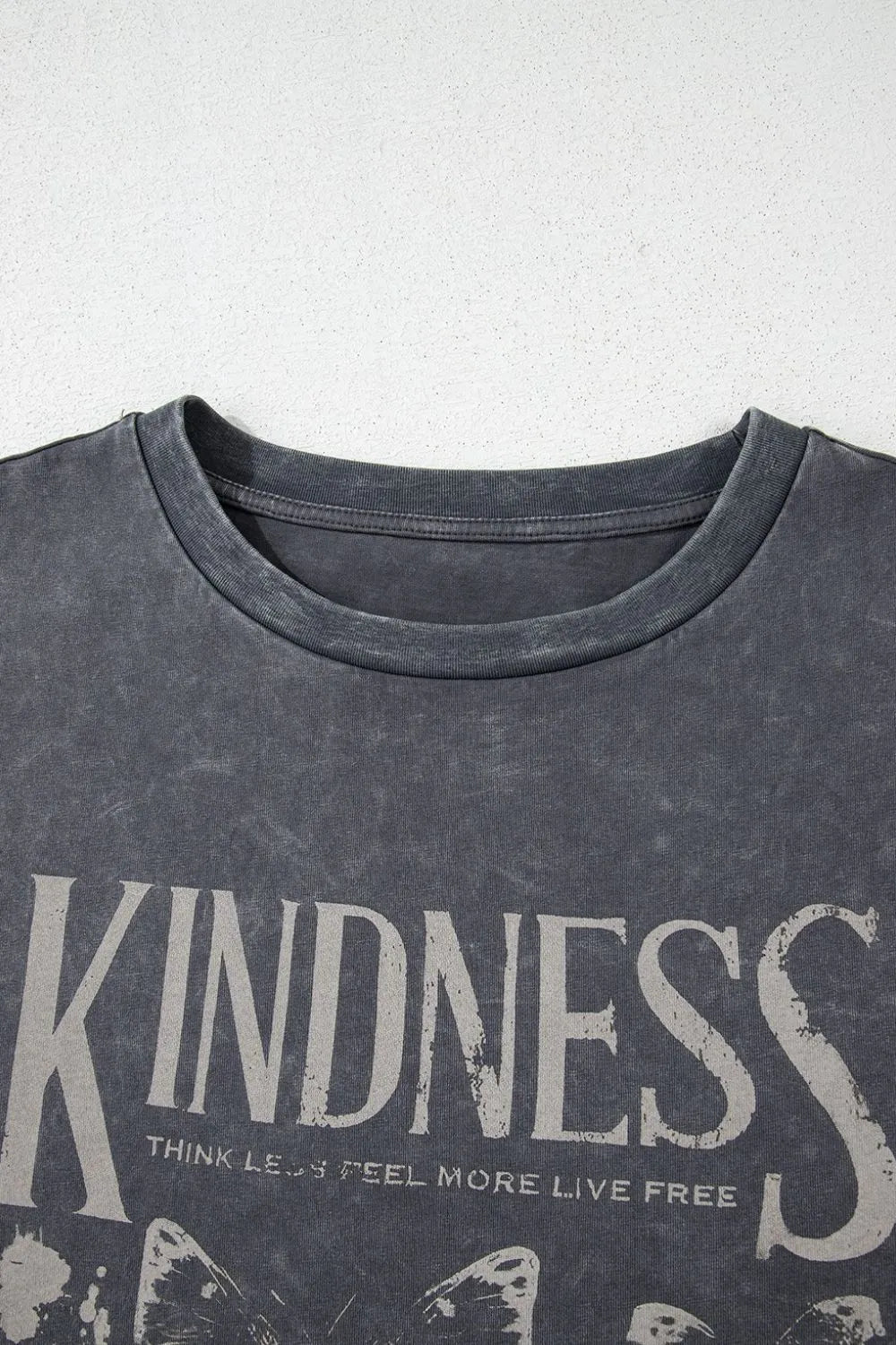 Kindness Butterflies Graphic Mineral Wash Loose Tee - Goddess Vibes