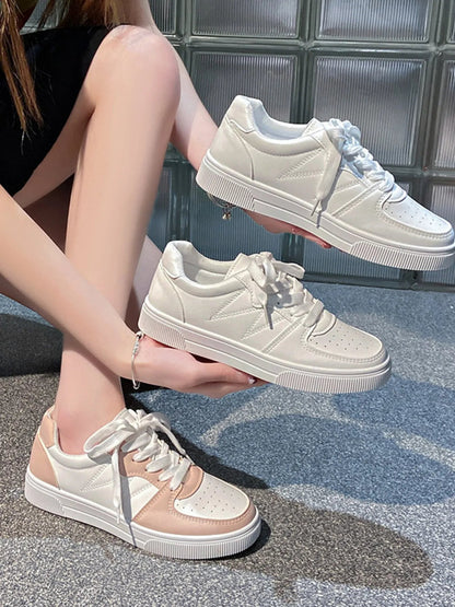 Lace Up Round Toe Sneakers - Goddess Vibes