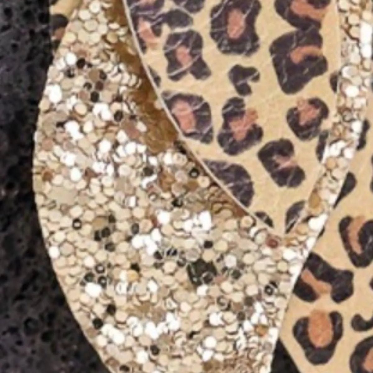 Leopard Print Leather Leaf Drop Earrings - Goddess Vibes