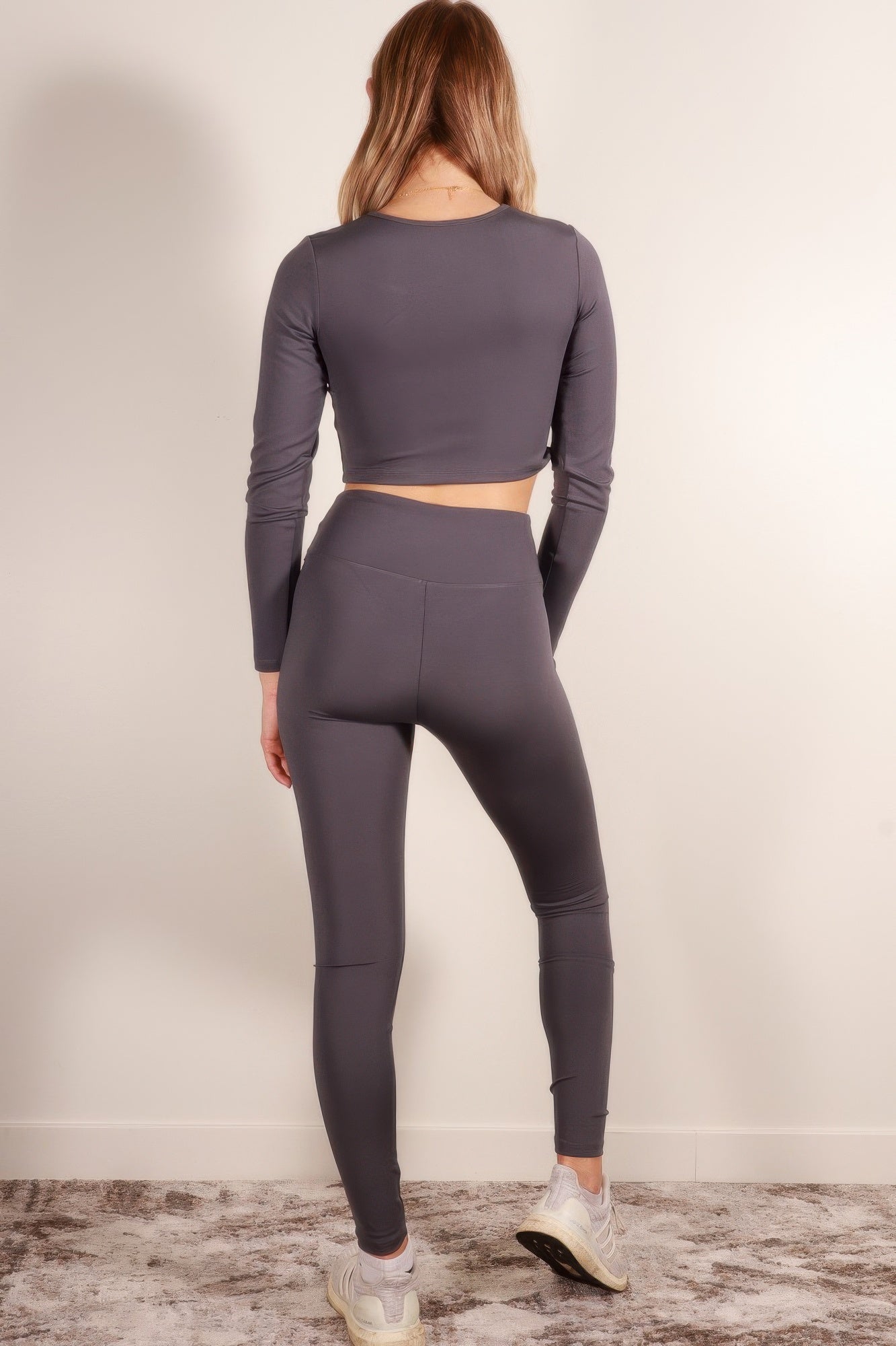 Long Sleeve Crop Top & High Waist Leggings Activewear Set - Goddess Vibes
