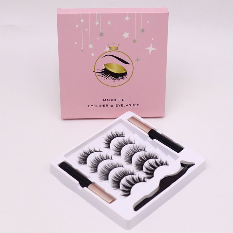 Magnetic Eyelashes Eyeliner Set Long Lasting False Mink Waterproof - Goddess Vibes
