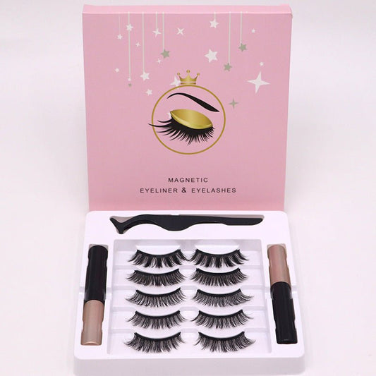 Magnetic Eyelashes Eyeliner Set Long Lasting False Mink Waterproof - Goddess Vibes