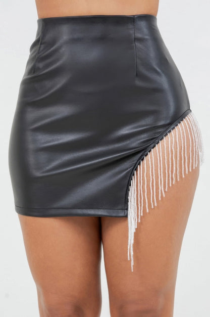 Matte Faux Leather Mini Pu Skirt - Goddess Vibes