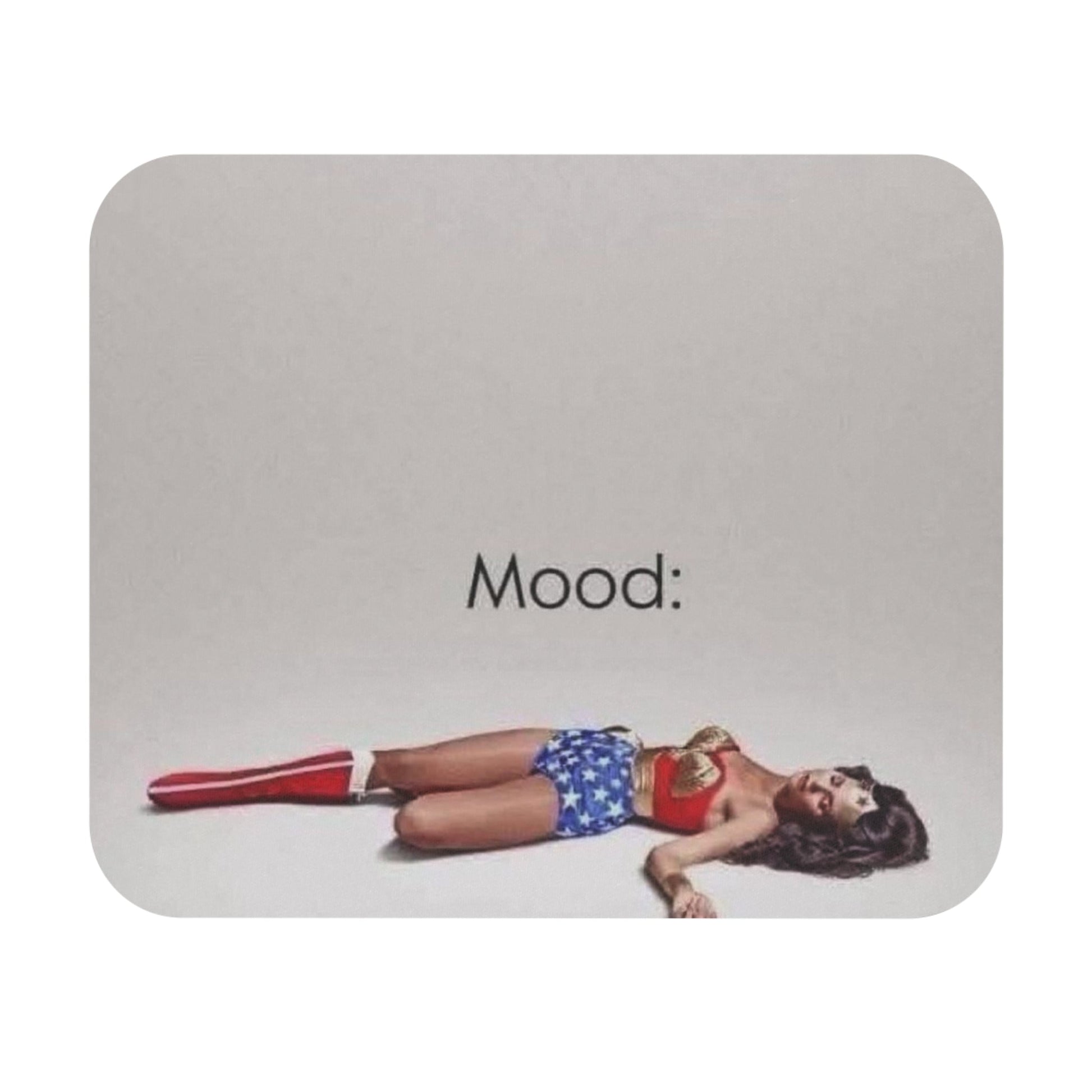 Mood - Enhancing Wonder Woman Mouse Pad | Funny Desk Accessory - Goddess Vibes