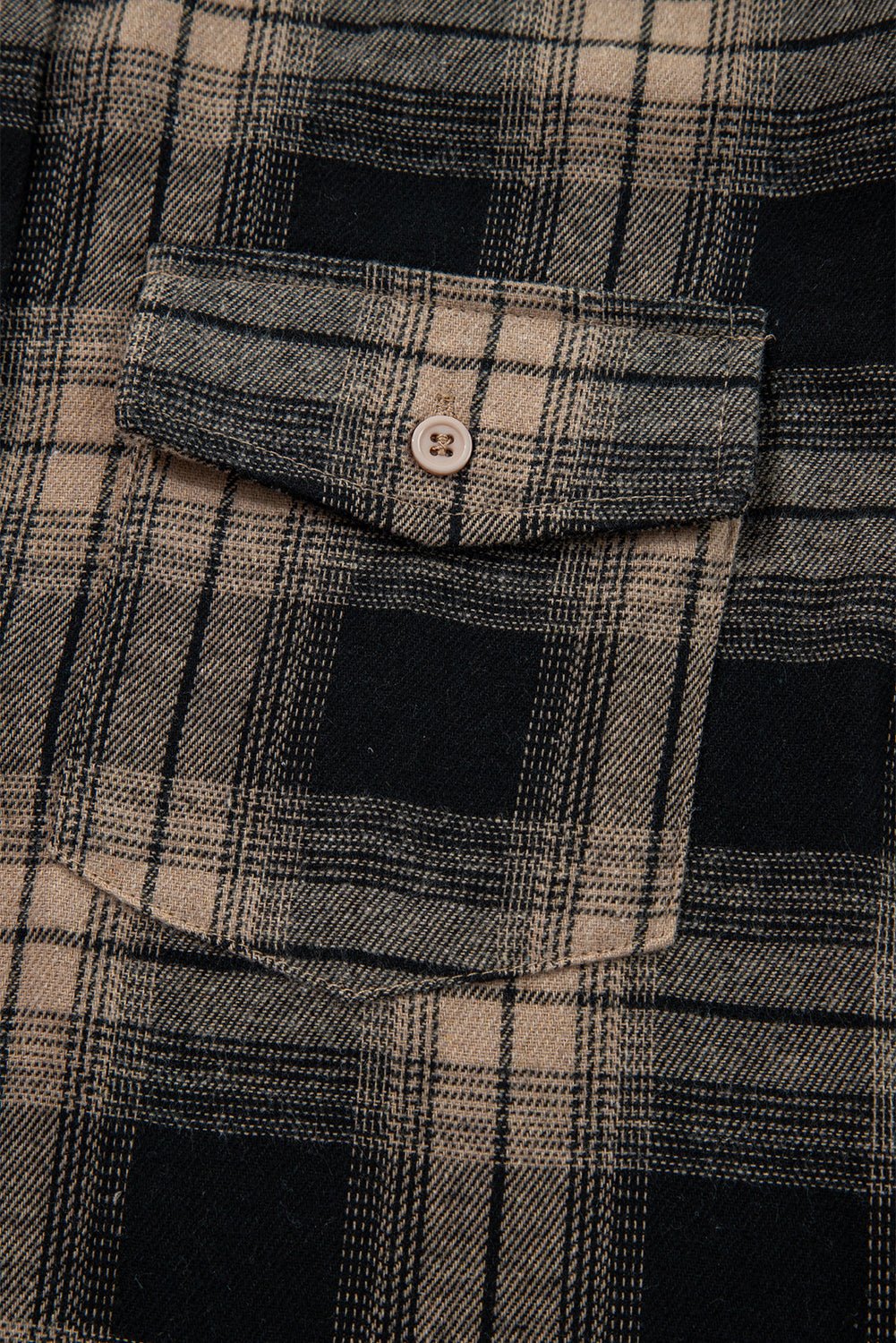 Multicolour Retro Plaid Double Flap Pocket Brushed Shacket - Goddess Vibes