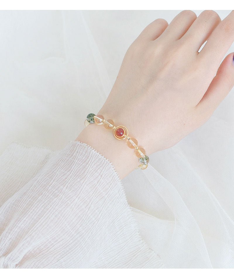 Natural Citrine Green Ghost Bracelet - Goddess Vibes