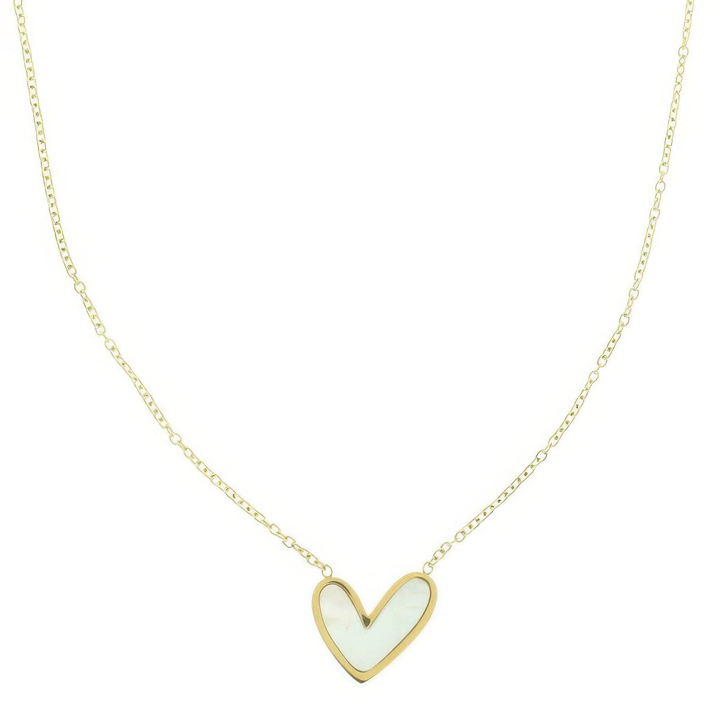 Pearlescent Heart Pendant Necklace - Goddess Vibes