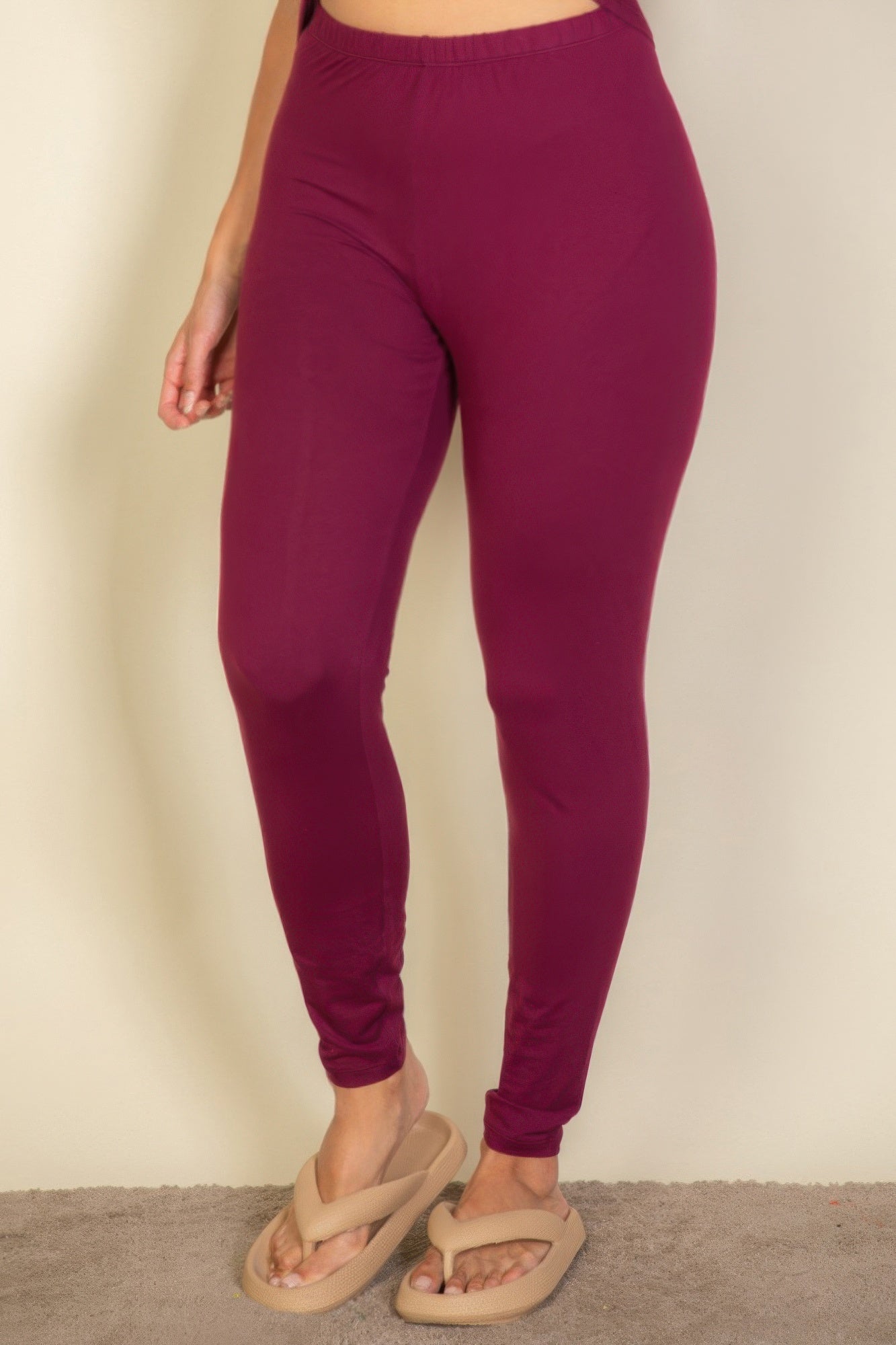 Plus Basic Solid Leggings - Goddess Vibes