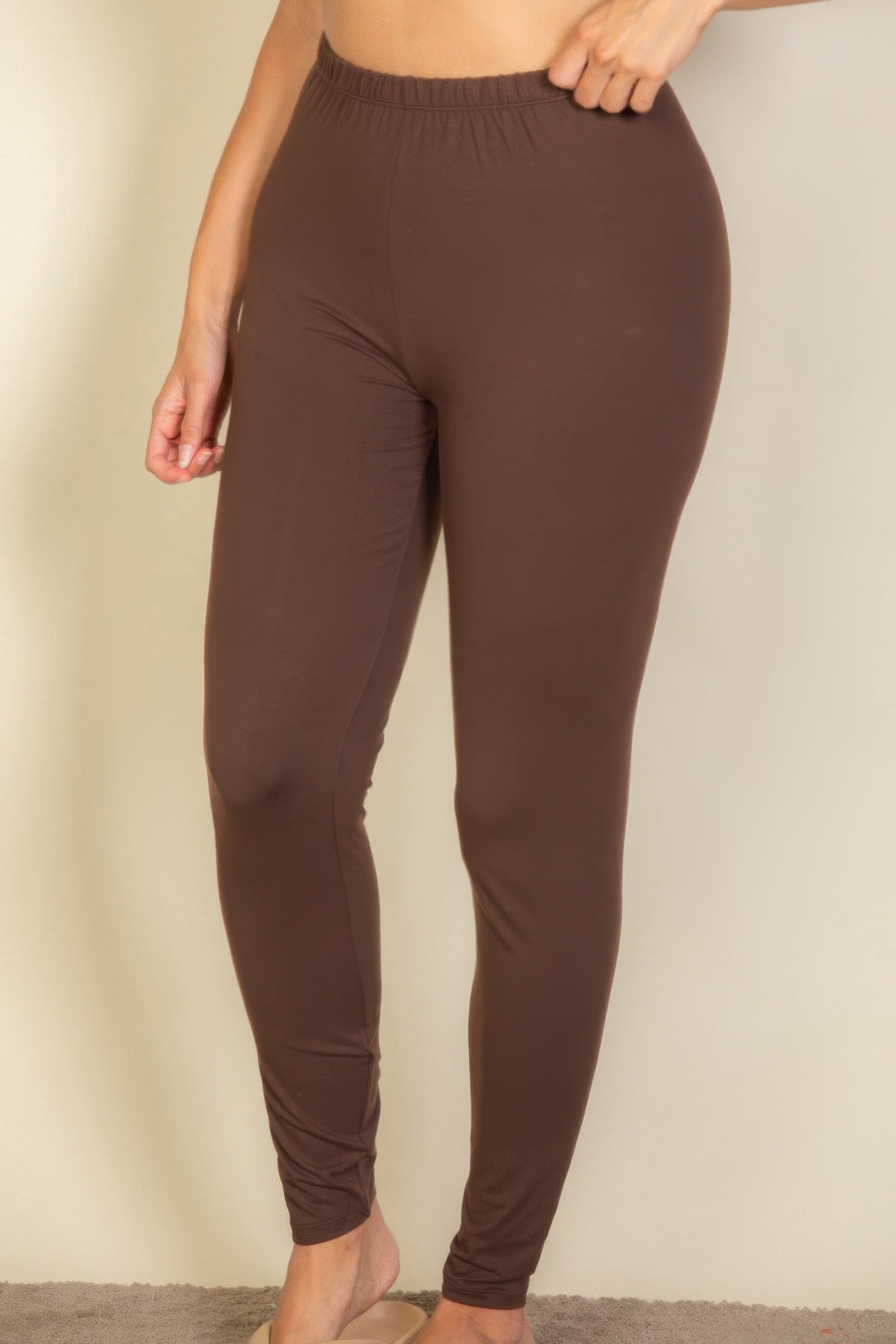 Plus Basic Solid Leggings - Goddess Vibes