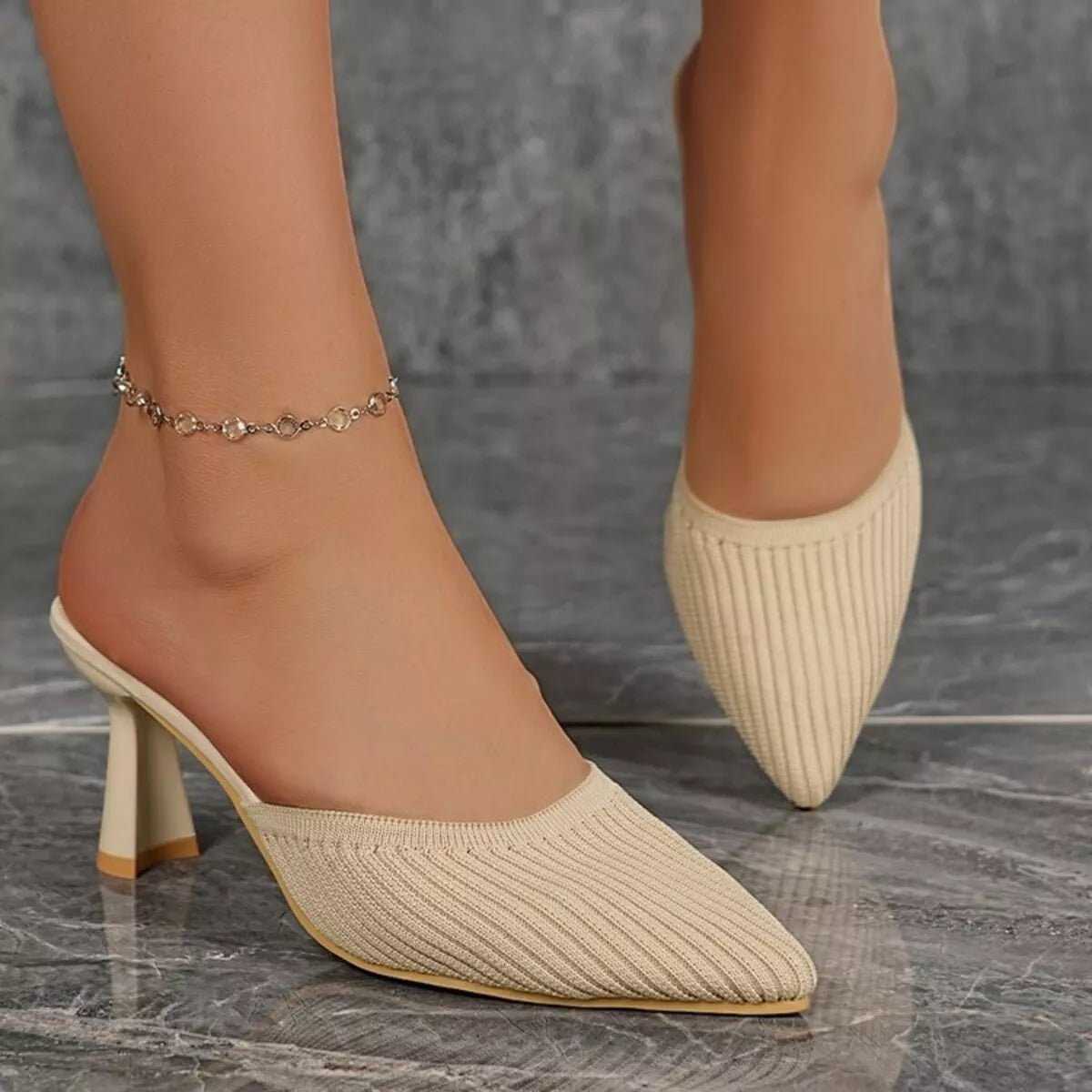Point Toe Block Heels Sandals - Goddess Vibes