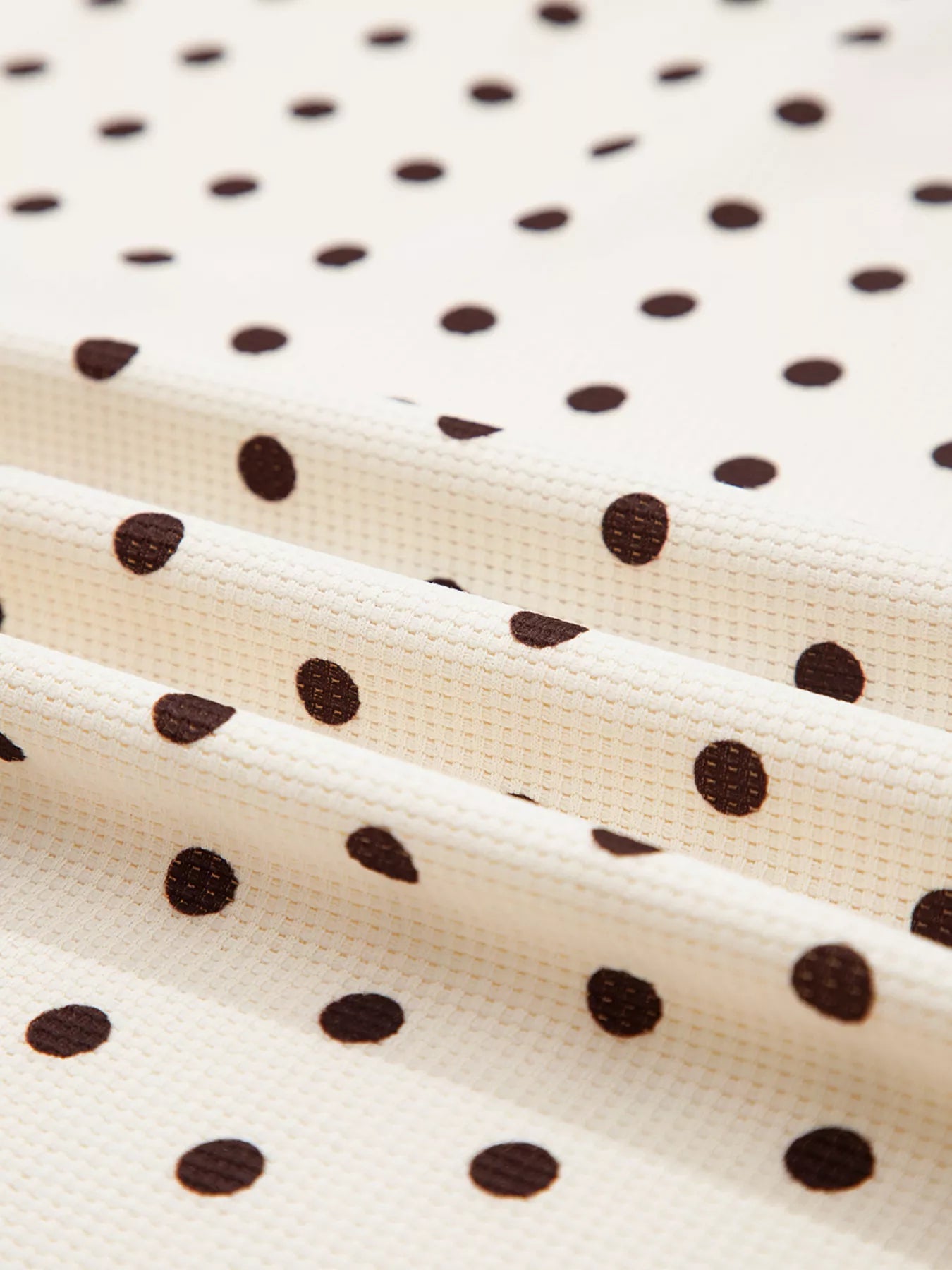 Polka Dot Notched Long Sleeve Top and Drawstring Joggers Lounge Set - Goddess Vibes