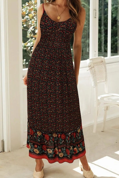 Printed Maxi Cami Dress - Crowned Energy CO.