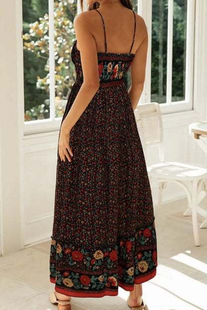 Printed Maxi Cami Dress - Crowned Energy CO.