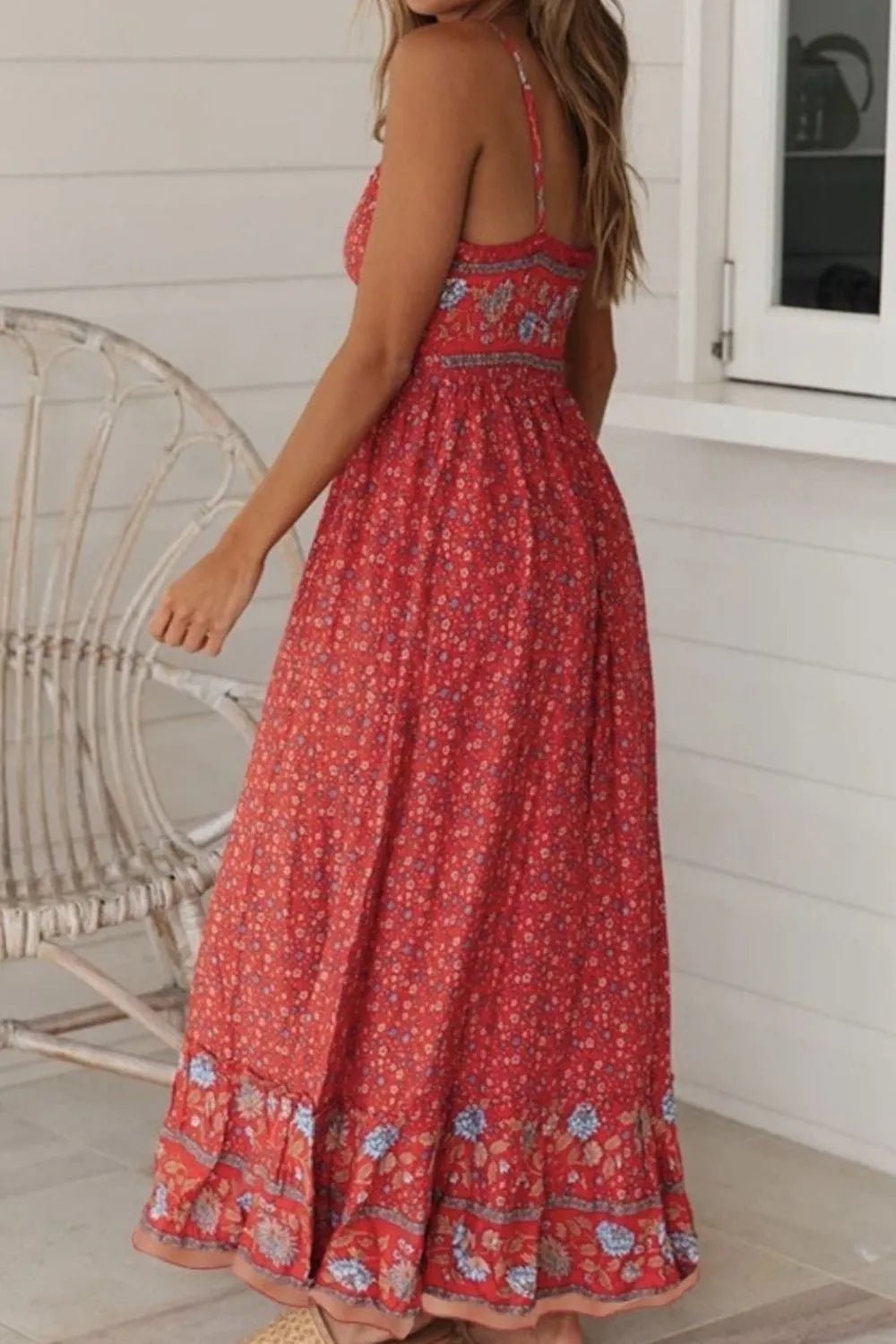 Printed Maxi Cami Dress - Crowned Energy CO.